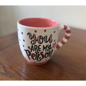 Glory Haus Coffee Mug “You Are My Person” Red Dots & Stripes Cottage